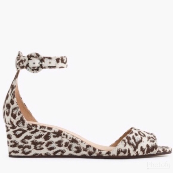 J. Crew Shoes - ✨ SALE ✨ J. Crew: Laila Wedges in Animal Print